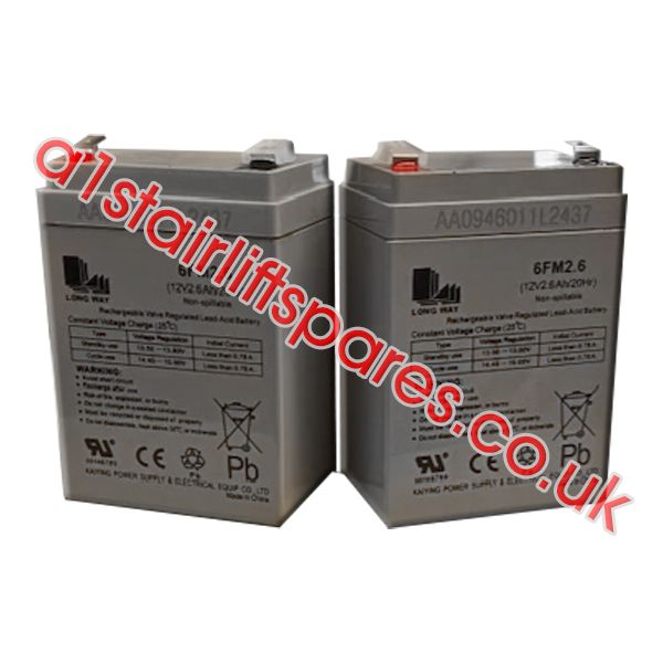 Minivator / Handicare 1100 Battery Set - Longway